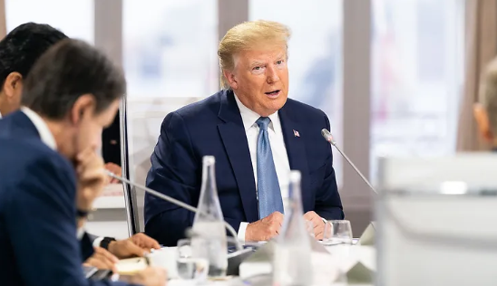 Donald Trump in a meeting
