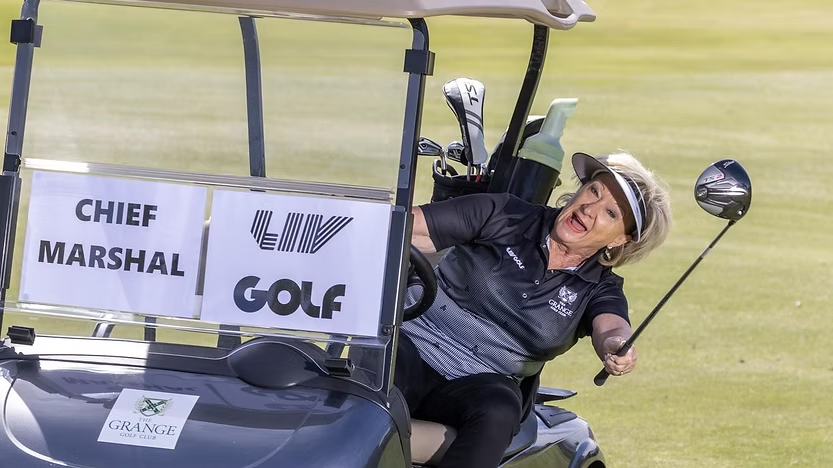 Asia Golf  Journey - Fun Image of a Golf Course Marshal in a LIV Tournament