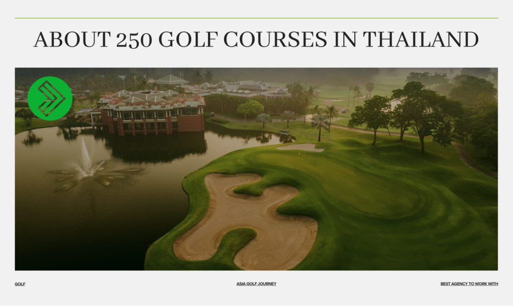 About 250 Golf courses in Thailand updated 2026 - Asia Golf Journey